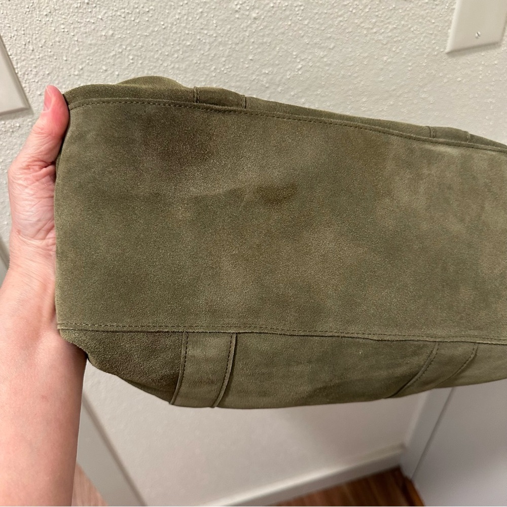 M.I.L.A. Ria Olive Green Suede Duffel Bag - Picture 15 of 16